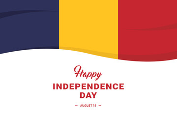Chad Independence Day. Vector Illustration. The illustration is suitable for banners, flyers, stickers, cards, etc.