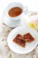 Homemade almond candy for snack food image 