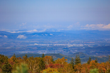 十勝岳ガレ場からの眺め「秋の北海道」