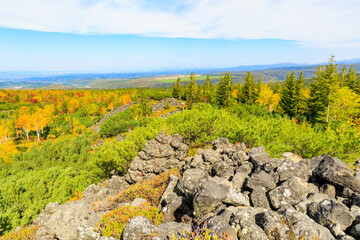 十勝岳ガレ場からの眺め「秋の北海道」