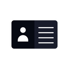 ID Card Icon - User with ID Card Profile Vector Illustration