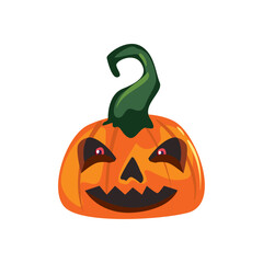 flat halloween pumpkin