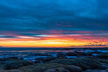 Sunset over the sea