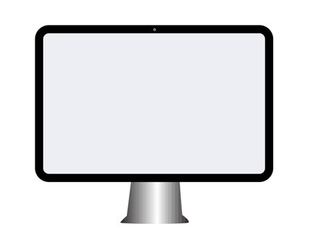 computer screen flat style vector design. isolated on white.