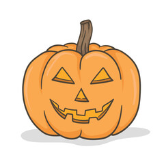 Halloween pumpkin on white background