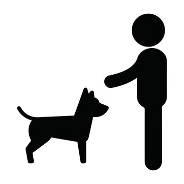 Dog sitting, dog trainer, obedience training, pet sitting, trainer instruction icon