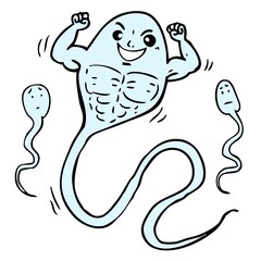 The strongest sperm cartoon in the world