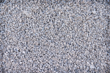 Crushed gravel  texture in construction site on background