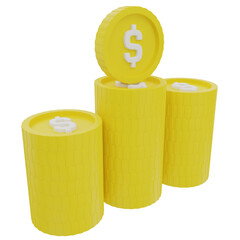 Coins 3D Illustration