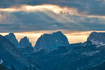 Sunset from Rifugio Tissi, Dolomite, Italy