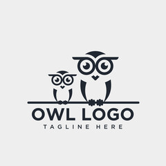 Modern uil-logo-ontwerp voor bedrijf of gemeenschap