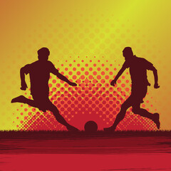 Football players silhouettes vector illustration. © iAmseki