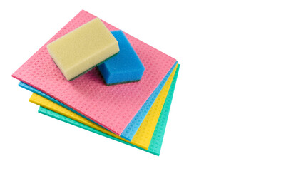 Fototapeta premium Colored washcloths isolated