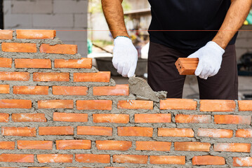 bricks on construction site