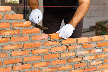bricks on construction site