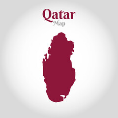 Obraz na płótnie Canvas Vector Map Of Qatar Illustration