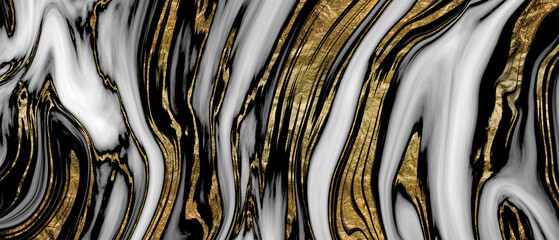 white and black golden liquid marble texture