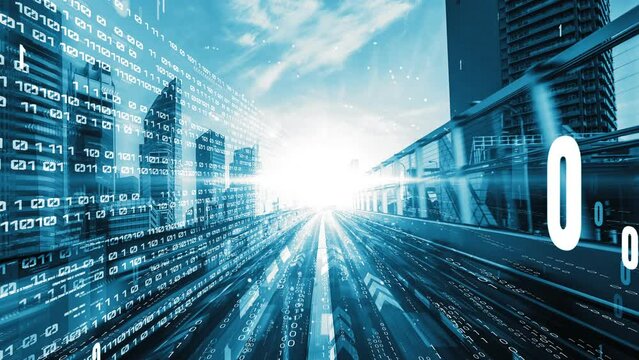 Software development, application programming code and tacit computer coding . Concept of smart digital transformation and technology disruption that changes global trends in new information era .