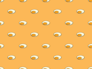 egg burger seamless art modern pattern background element flat doodle cartoon vector illustration