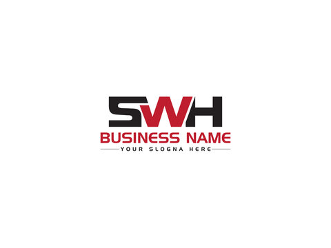 Monogram SWH Logo Letter, Creative SW s w h Logo Icon Vector Image Design For Your Any Type Of Business Or Brand