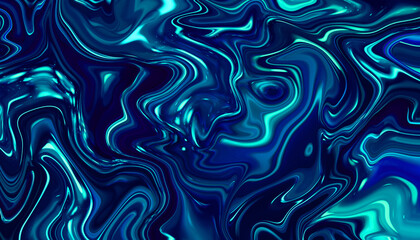 Abstract liquid blue water jelly sponge light waves futuristic motion flowing as wallpaper	