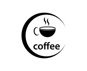 logo , unique coffee cup icon