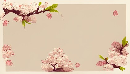 イラスト 桜 フレーム 和紙 日本 