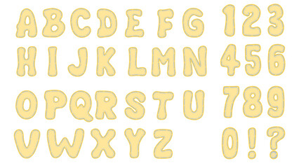 Cute Style Alphabet Design Set.