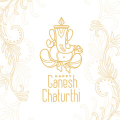 ethnic style hindu god ganesha design for ganesh chaturthi