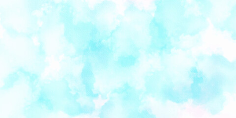abstract blue background and blue sky background with white clouds. panorama. sky blue cloud foggy fume as background for backdrop or text copy space texture sky backgrund.	
