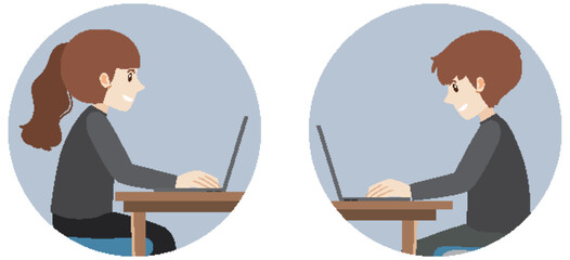 Office worker concept vector