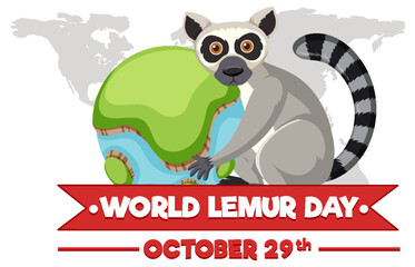 World Lemur Day Banner Design
