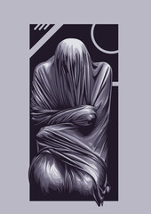 dark aesthetic illustration