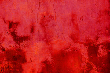 Abstract Cement Red Wall Background. Scary and Haunted Red wall Background.  Halloween Concept