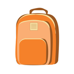 Back to school. School backpack on a transparent background, vector graphics. Education banner design