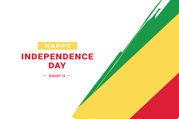 Congo Independence Day. Vector Illustration. The illustration is suitable for banners, flyers, stickers, cards, etc.