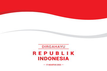 Fototapeta premium Indonesia Independence Day. Vector Illustration. The illustration is suitable for banners, flyers, stickers, cards, etc.