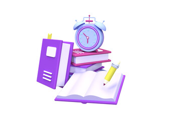 Book and pencil education concept illustration for business idea concept background