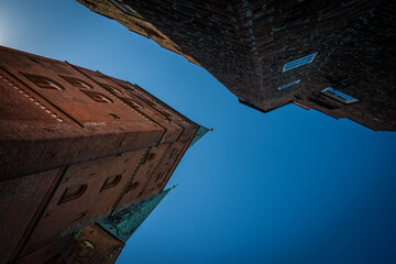 spires of a church in lubeck