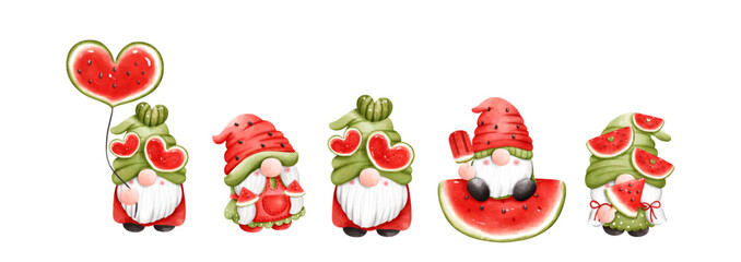 Summer gnome, Hello Summer vector illustration