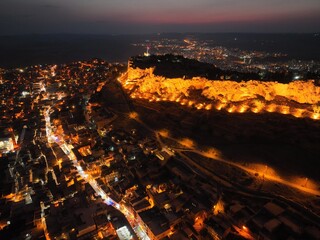 Old Town Mardin City Drone Photo, Southeastern Anatolia Region Mardin, Turkey