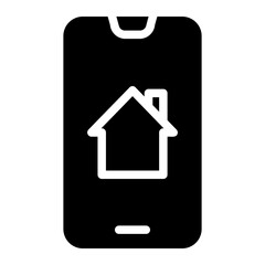 smartphone glyph icon