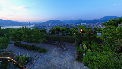 Fototapeta premium グラバー園からの長崎市街2-2（夕景）