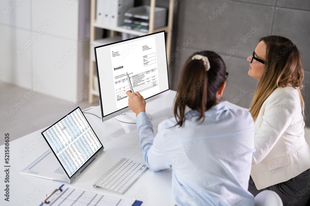 Poster Analyst Working With Spreadsheet Business Data