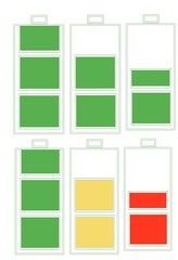 set of green batteries