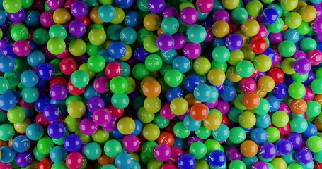 background of balls with smiley faces