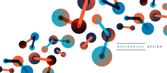 Network concept abstract background. Dots connection. Big data idea. Business template for wallpaper, banner, background or landing