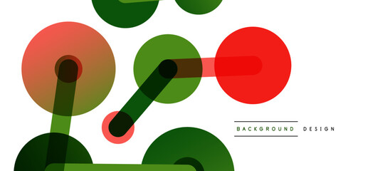 Abstract background. Round dots connected by lines. Trendy techno business template for wallpaper, banner, background or landing