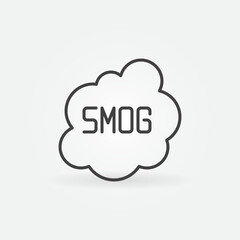 Smog linear vector concept icon or logo