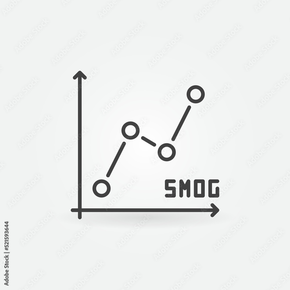Poster smog graph outline vector concept icon or sign
